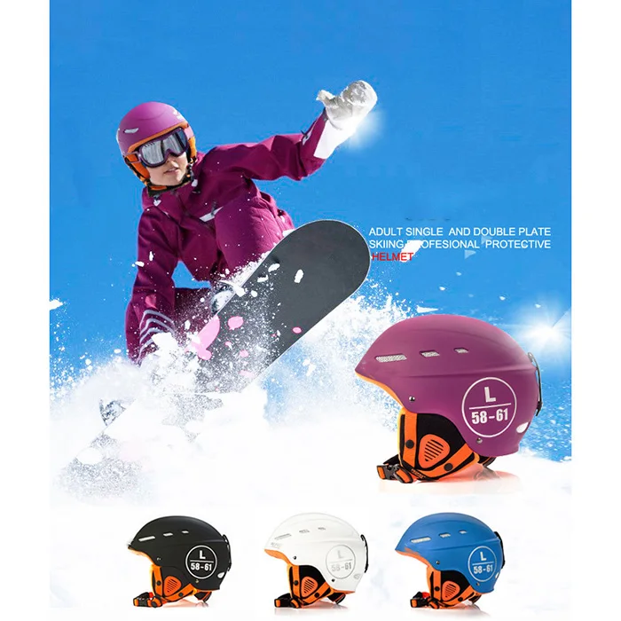 Зимний лыжный шлем для мужчин и женщин спортивный шлем ветрозащитный мотоциклетный лыжный сноуборд скейтборд шлем 4 цвета