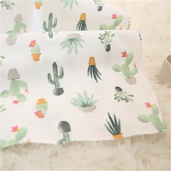 

Non-fluoresceable Nordic wind cactus pure cotton fabric baby bedding quilt cover cotton fabric