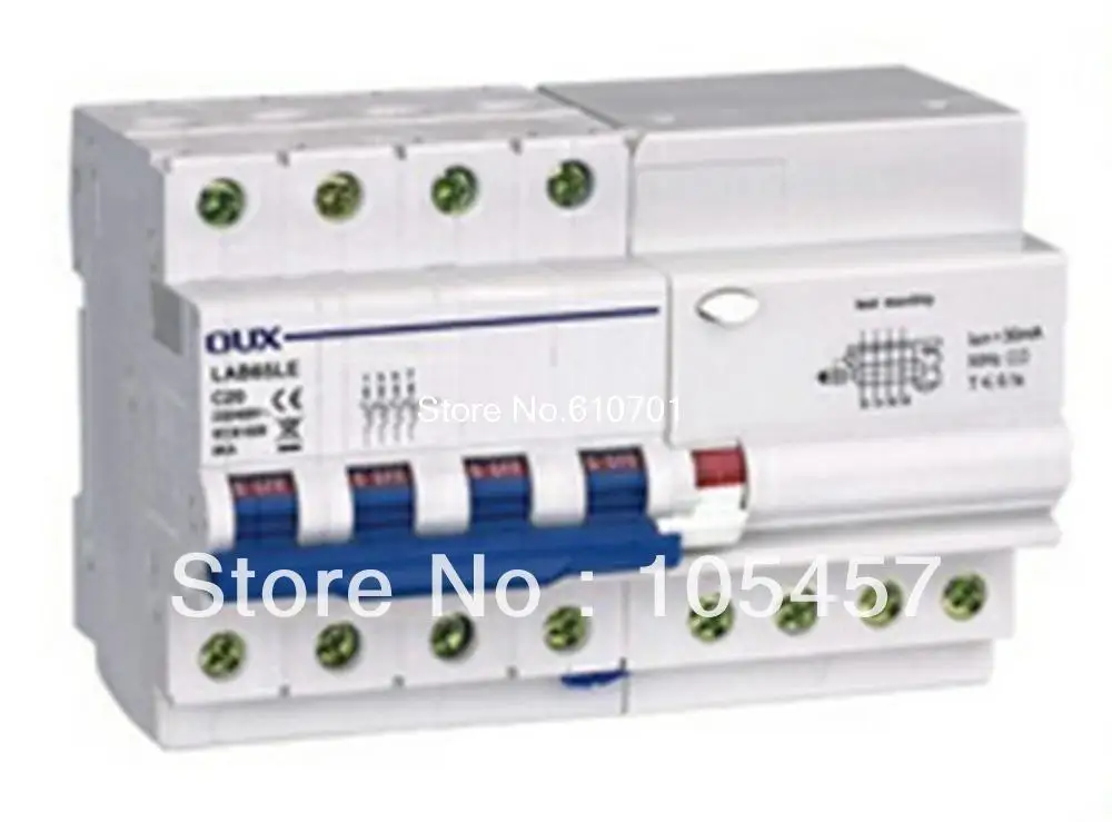 

C60 Type ELCB Earth Leakage Circuit Breaker 4P+N AC230/400V 50/60A 30mA 4KA