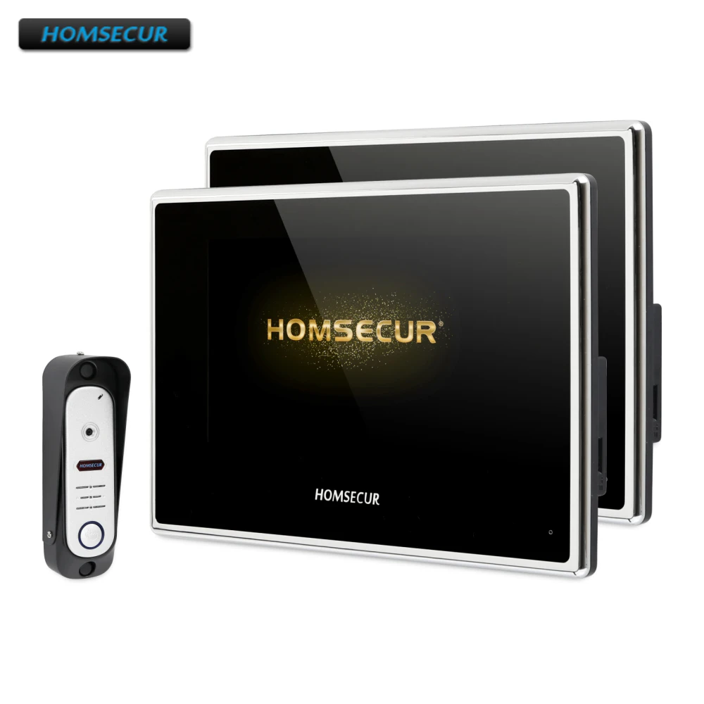 

HOMSECUR 7" Wired AHD Video Door Entry Phone Call System with One Button Unlock BC051HD-S+BM718HD-B