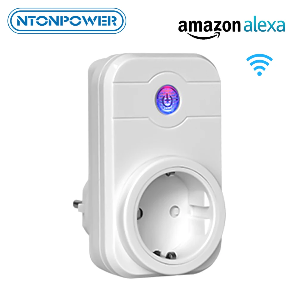 NTON power Wifi умная розетка с европейской вилкой, беспроводное приложение, дистанционное управление, таймер, работающий с Alexa для автоматизации умного дома