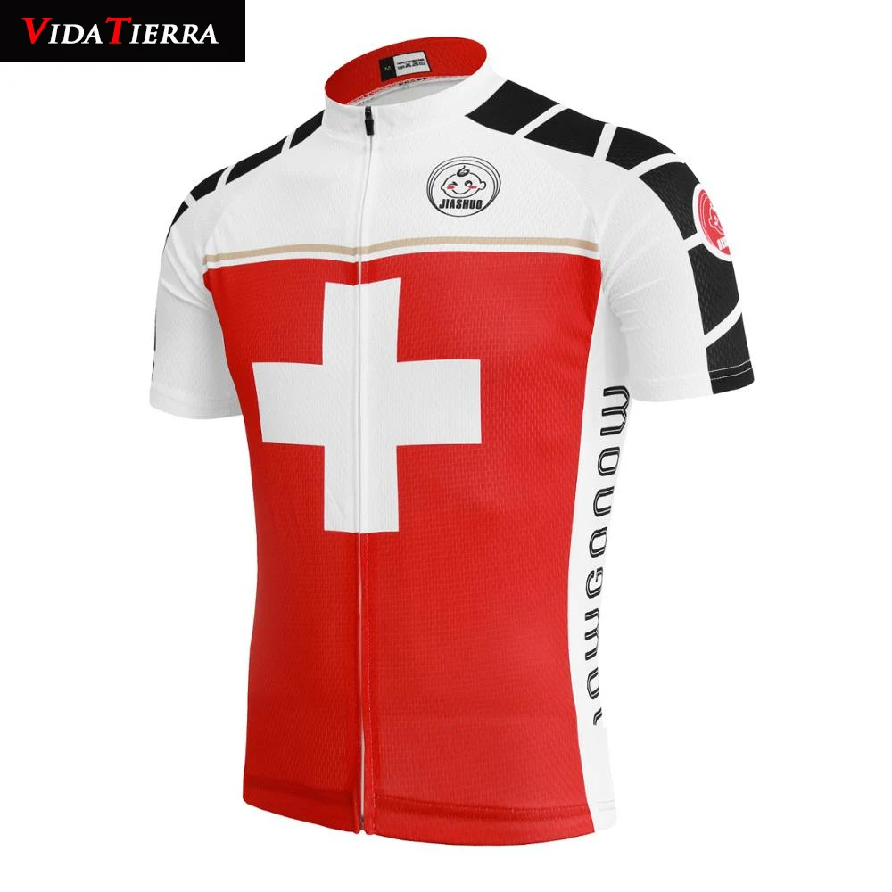 

2019 VIDATIERRA men cycling jersey Switzerland Swiss clothing bike wear pro team Clothing jersey ciclismo downhill jersey COOL