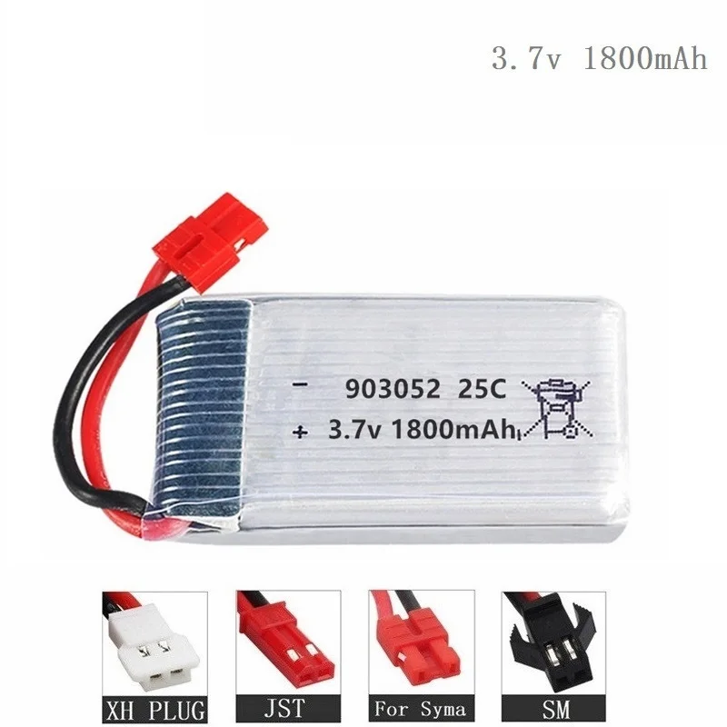 Аккумулятор lipo 1800 мАч 3 7 в для KY601S SYMA X5 X5S X5C X5SC X5SH X5SW X5UW X5UC M18 H5P H11D H11C T64 T04 T05 F28 F29 T56