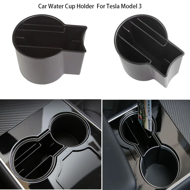 

Cup Holder Insert Expander Adapter Fit Most of Bottles For Tesla Model 3
