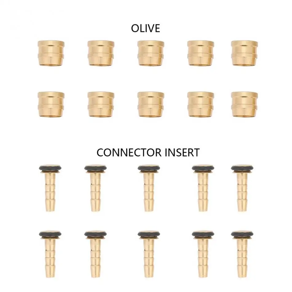 10 компл. велосипед гидравлический дисковый тормозной шланг оливковый разъем Вставка медный Велосипедный тормозной шланг вставка для Tektro запасные части