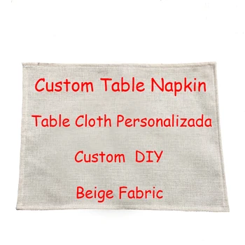 

DIY Design Square Napkin Dinner Table Cotton Placemat Creative Linen Materials Print Customized Living Room Decor For Table Bowl