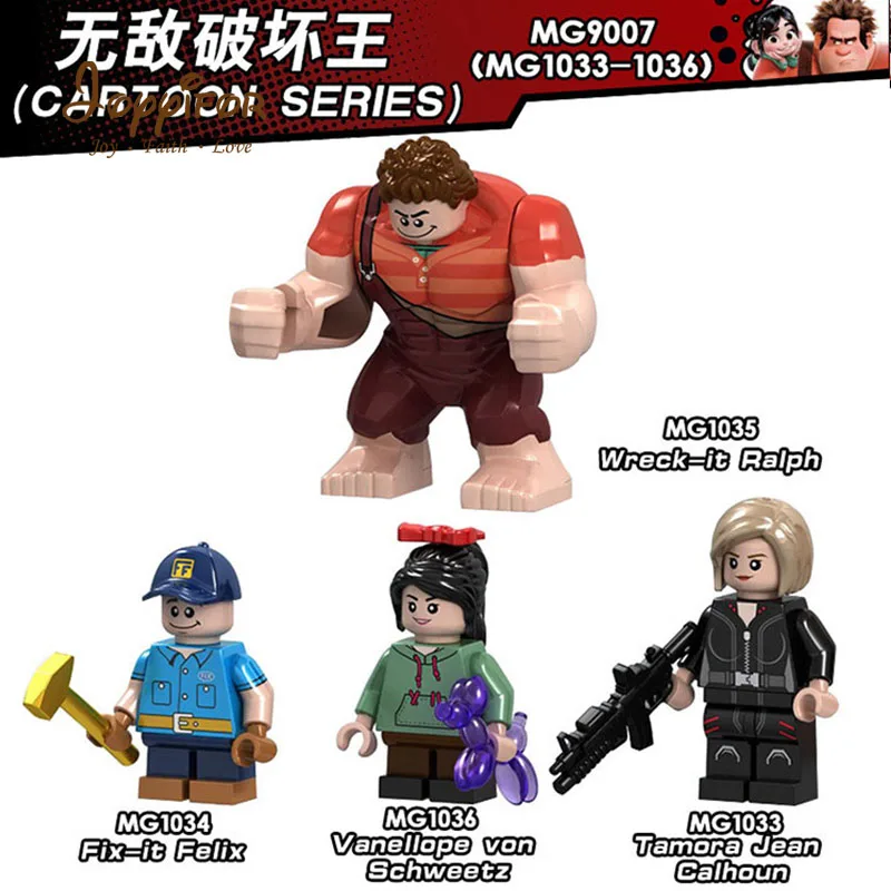 

Cartoon series Breaks the Internet Figures Weapon Wreck It Building Blocks Compatible LegoINGlys for Girls Kids Toys