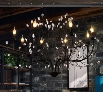 Price Chandelier Crystal Branch Tree Lighted Branches Bar Counter Light Bedroom Loft Clothing Store Creative Dining Room Living