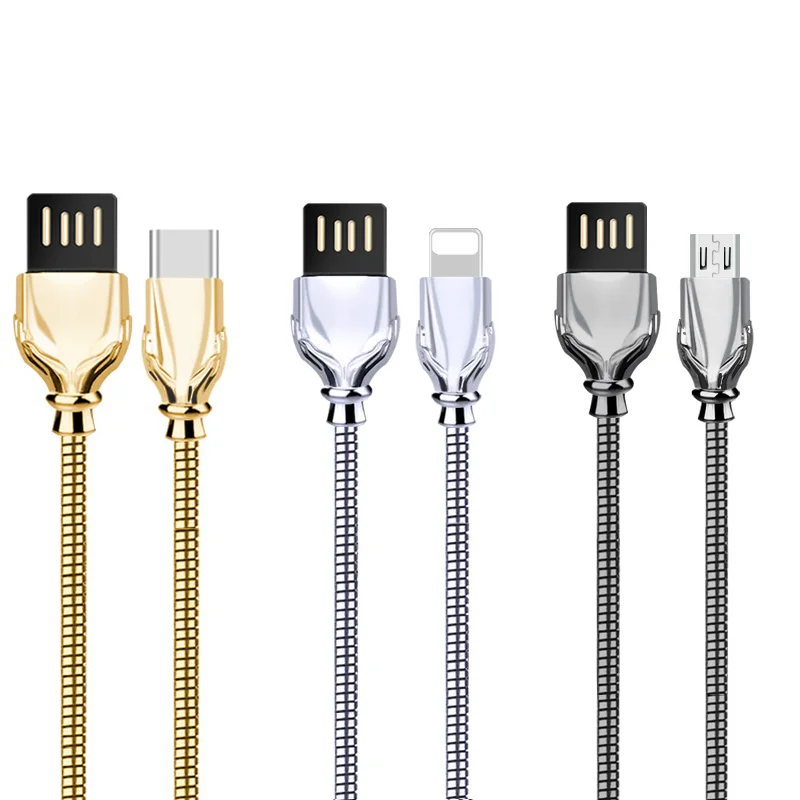Reebeen USB نوع C كابل المصغّر USB 8PIN سريع شحن كابل بيانات ل iphone سامسونج كابل شاحن الهاتف المحمول ل Xiaomi huawei