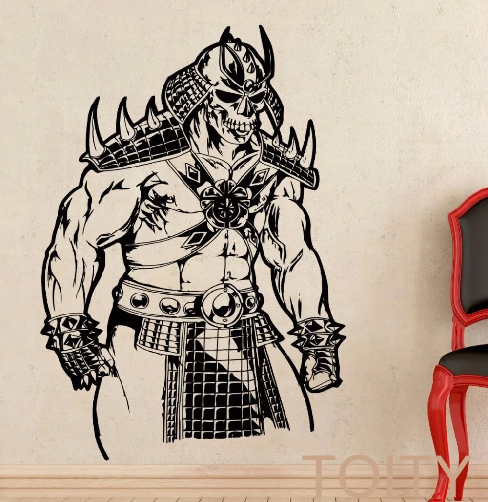 Shao Kahn стикер на стену Mortal Kombat игра виниловая художественная наклейка домашний