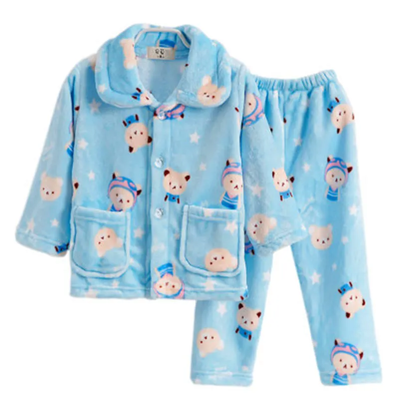 Baby Boys Girls Sleepwear Kids Night Suit Polar Pijama ...