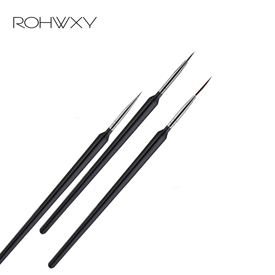 Набор кистей ROHWXY для маникюра и нейл-арта 3 шт./компл. кисти дизайна ногтей УФ гель