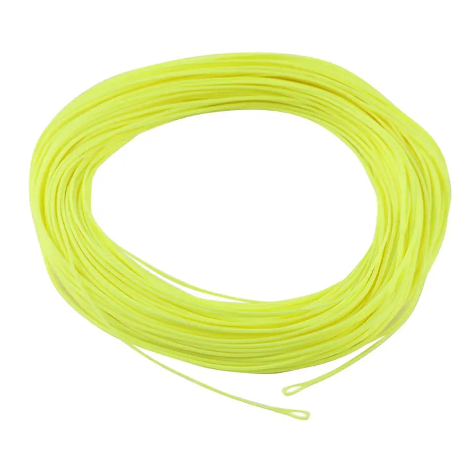 Maximumcatch двойной уклон Fly Line 2/3/4/5/6/7/8 WT плавающая Летающая леска - Цвет: Fluo Yellow withLoop