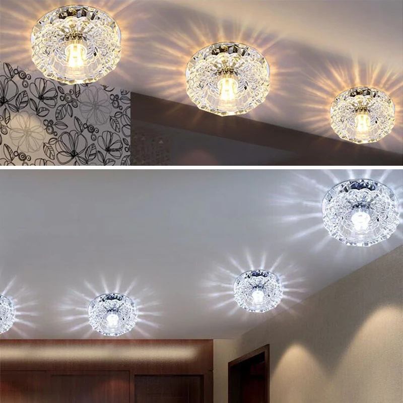 

Eusolis Spotlights Focos Led Techo Crystal Lamp Plafond Spot Light Met Led Driver Ac110v 220 V Indoor Decoratie Faretti Led