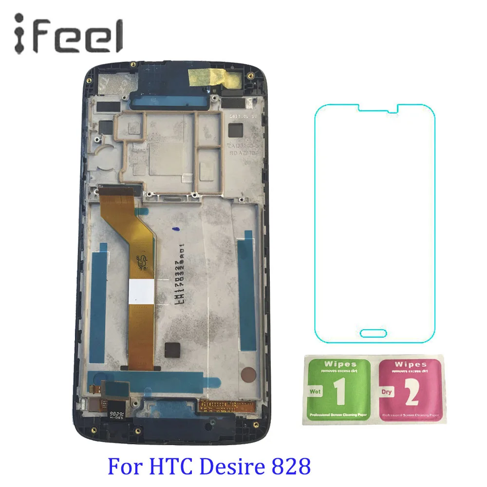 

For HTC Desire 828 LCD Display + Touch Screen Digitizer Panel Digitizer Assembly with Frame Black / White