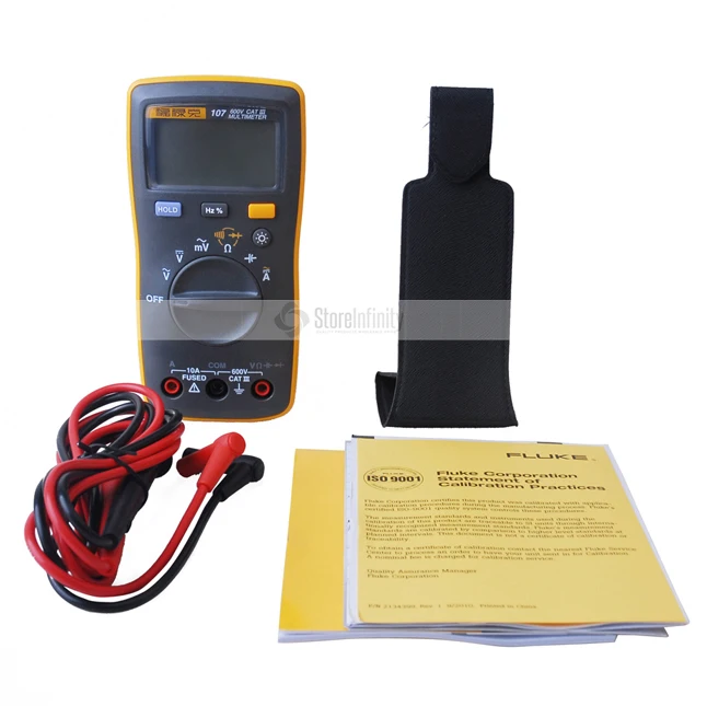 Fluke 101/101kit/106/107 Ручной цифровой автоматический Диапазон Цифровой мультиметр переменного тока/постоянного тока легко переносятся Мини цифровой мультиметр метр