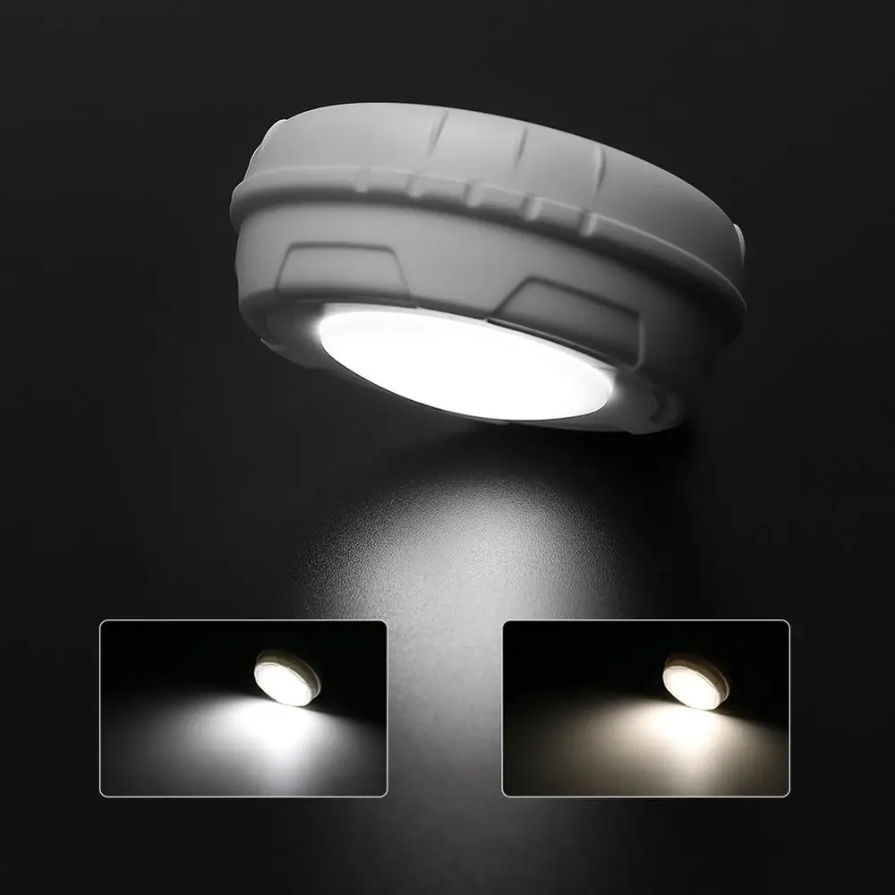 

2019 Small 3 LED Night Light Double-sided Adhesive Tape 2 Light Color (White/Yellow) 3*AAA Batteries (Not Included) To Kitchen