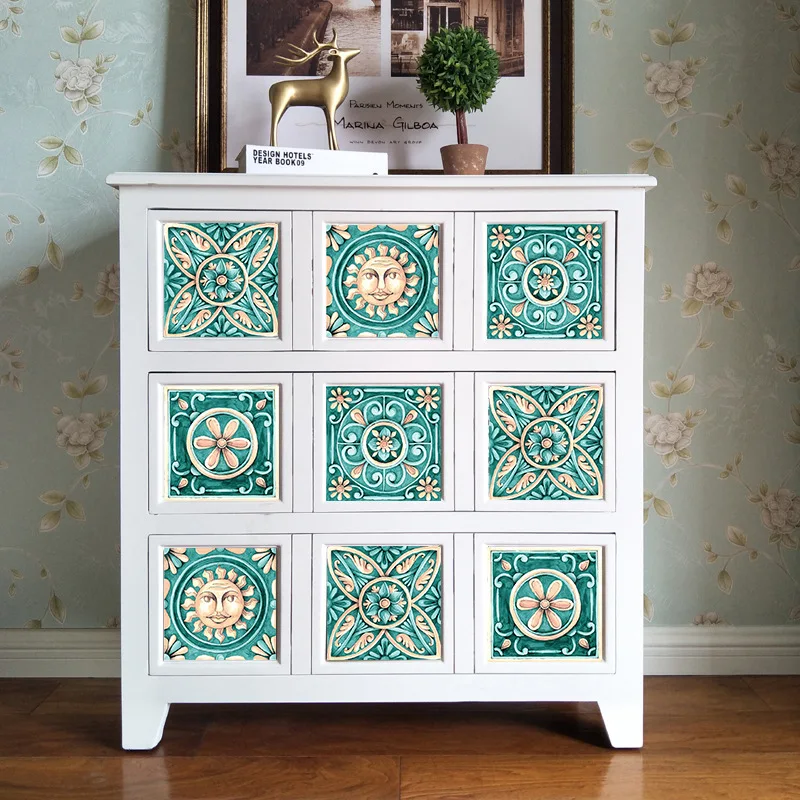 Funlife Italy Majolica Tiles Sticker,Art Decal for Wall Furniture