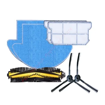 

2x Mop cloth 1x main roller 2x side brush 2x dust filter for ilife v7s ilife v7s pro vacuum cleaner spare parts replacement kit