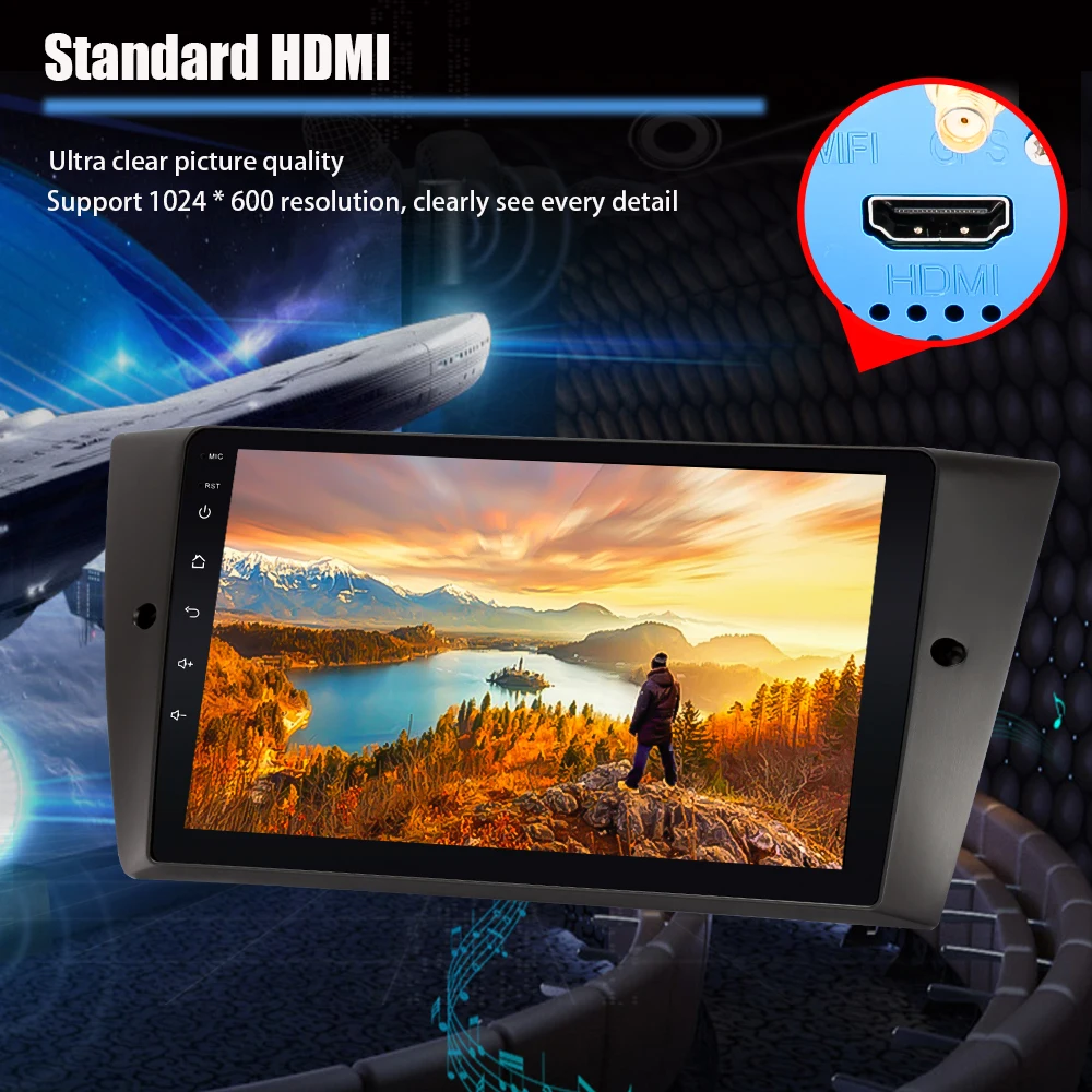 Flash Deal Eunavi Android 9.0 4G Car DVD PLAYER For BMW E90 GPS stereo audio navigation multimedia screen head unit PX6 with HDMI 4