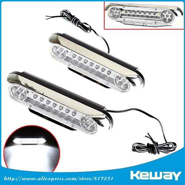 NEW 2PCS 2X28LED Universal White Car Daytime Running Light lED Lamp/Fog