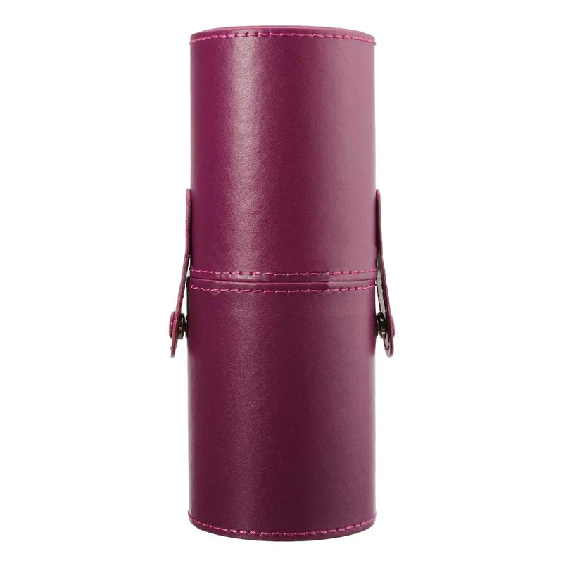 

Leather Cosmetic Cup Case Makeup Brush Pen Holder Empty Storage Box Organizer