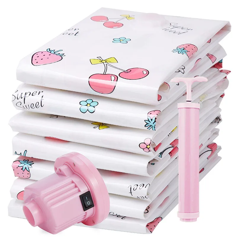 

4pcs/Set Foldable Clothes Organizer Seal Compressed Travel Clothes Quilts Down Jacket Vacuum Storage Bag Waterproof Dustproof