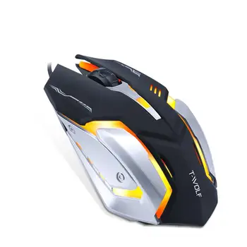 

V5 Colorful Light 4 Buttons Ergonomic 2400DPI USB Wired Optical Gaming Mouse 2019HOT
