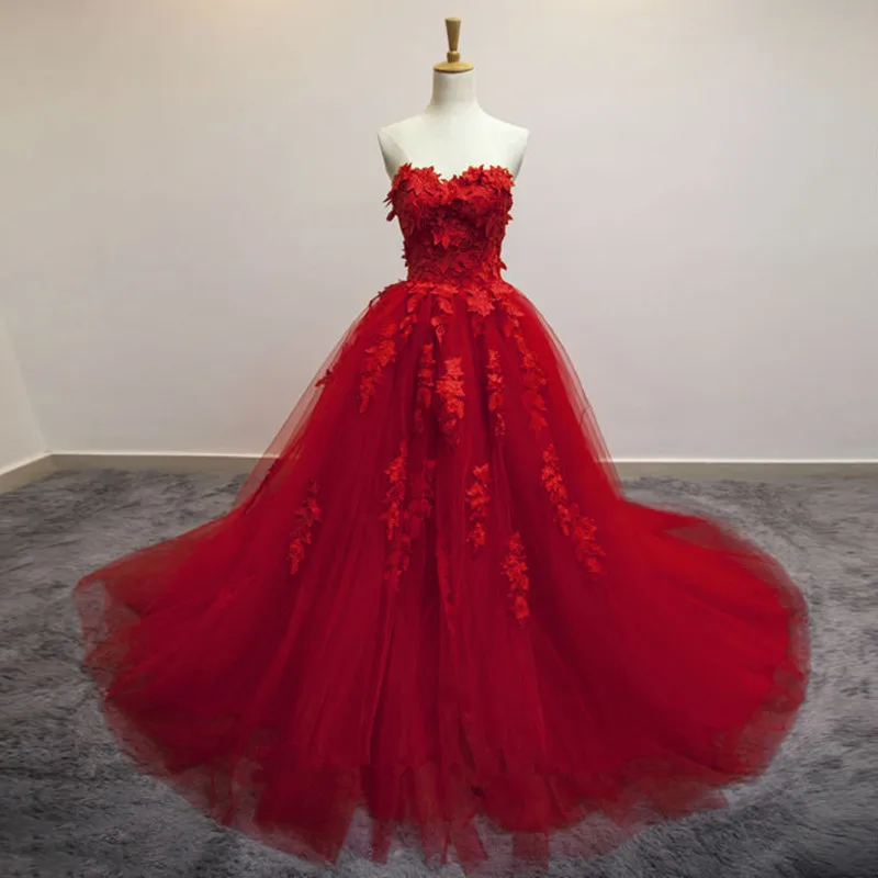 Designer Tulle Red Prom Dresses 2015 Fashion Ball Gowns ...
