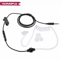 Acoustic Radiation Protection Anti-Radiation FBI Headphones Air Tube Handsfree Earphone with Microphone Volume Control Ear Hook 1