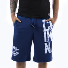 Новинка, хлопковые свободные шорты, штаны для спортзала, фитнеса, бодибилдинга, для мужчин, повседневные, модные, с принтом черепа, для бега, для тренировок, короткие штаны, спортивные штаны