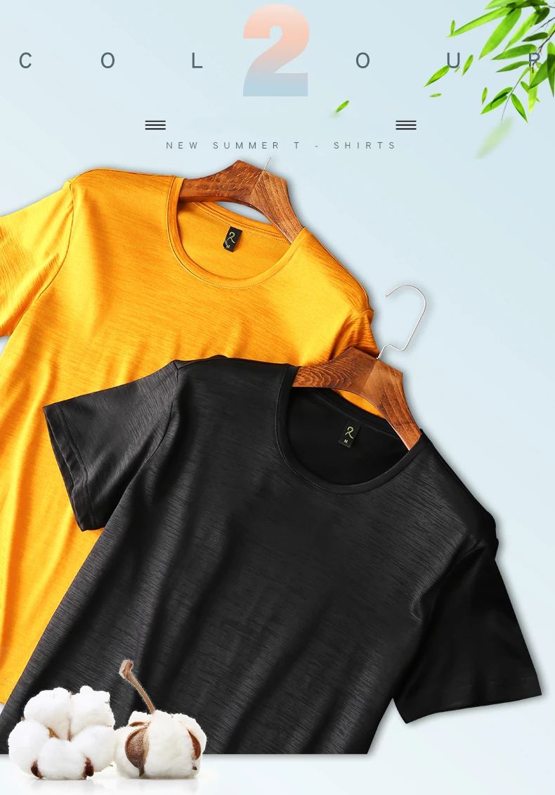 Fashion Mercerized cotton short sleeve Blank men tshirt cool funny men Plain Black T-shirt casual o-neck mens t shirt 2018 (18)