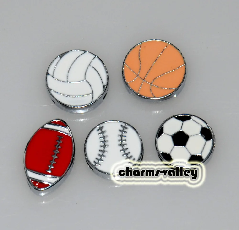 

Free Shipping, 20PCS 8MM Enamel Mixed Style Balls Slide Charms Slide Letters Fit 8mm Wristbands, Belts