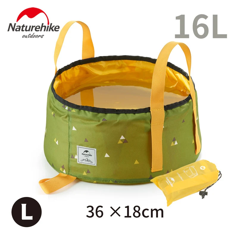 Naturehike 10L сумка для воды умывальник легкий складываемый контейнер для воды открытый кемпинг душ ведро NH15Z002-L - Цвет: L Green PLUS