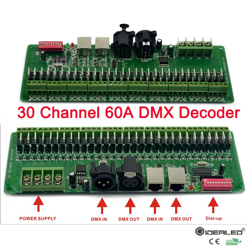 30channel DMX 512 RGB LED Strip Controller DMX Decoder LED DMX Dimmer Driver 12V 30channel DMX 512 RGB LED Strip Controller DMX Decoder LED DMX Dimmer Driver 12V