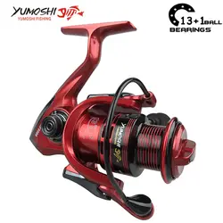 Yumoshi 13 + 1 BB carretilha de pesca esquerda direita 1000-7000 Carretel Carretel Metal Fiação Carpa Pesca Spinner para Shimano Pesca molinete para pesca carretilhas fishing reel material de pesca molinetes