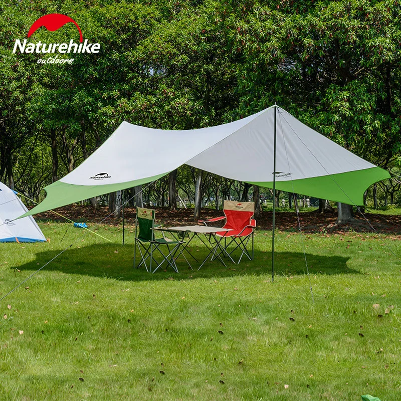 

Naturehike Outdoor Ultralight Rainproof Awning UV Protection Large Beach Roof Top Tent Sunscreen Sun Shelter With Support Rod