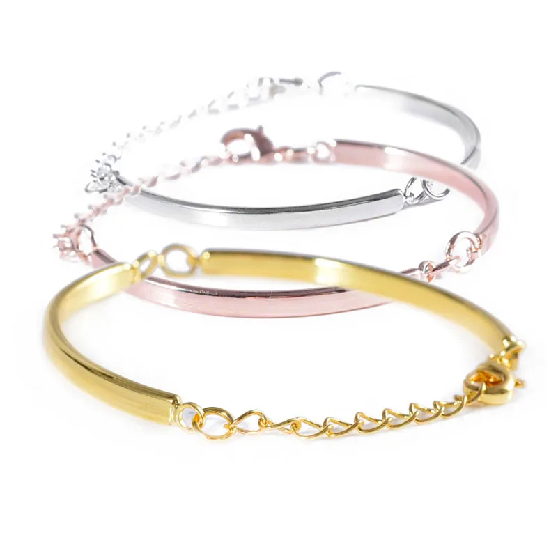 10pcs Fasion Adjustable Curved Connector Bracelet Bangle For DIY