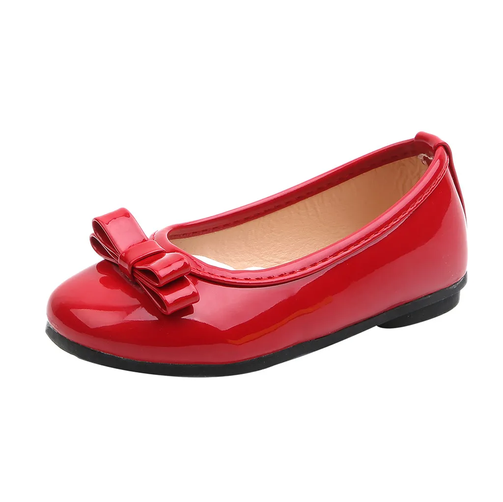 Новое поступление года; однотонные кожаные туфли принцессы с петельками для маленьких девочек; сандалии; Лидер продаж; ; W#4 - Цвет: as shown