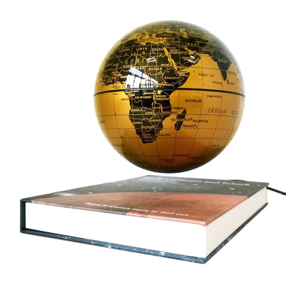 

6" Magnetic Rotating Globe Anti-Gravity Floating Levitating Earth 360-degree Rotating For Desktop Office Home Decor Gold Color