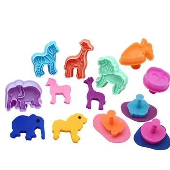 

Animal vegetables Plasticine Mold Tools Set Kit Sand Kids Baby Ability Playdough Clay Beach Toy Traning Toy slime fluffy gifts