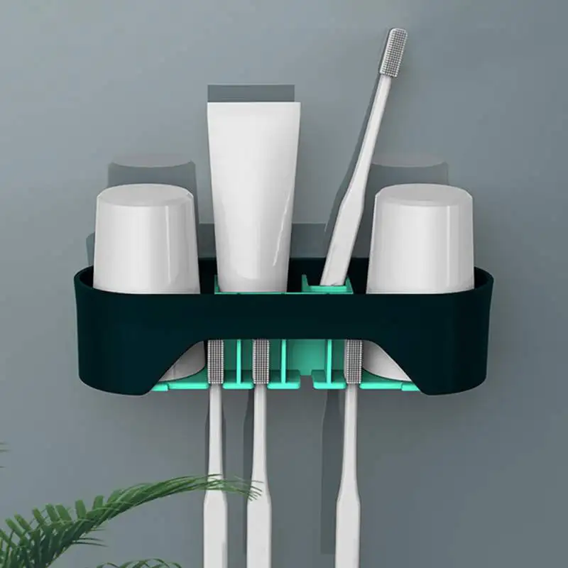 

2019 Wall Mount Toothbrush Holder Suction Cup Hook Brush Teeth Holder Tooth Brush Stand Dust Cover Bathroom Accessories Set