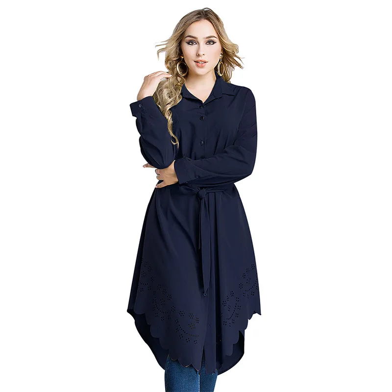 Arabic Women Dress Loose Belted Robe Femme Islamic Clothing Cardigan Malaysia Turkish Pakistani Fashion Plus Size Muslim Dress (2)