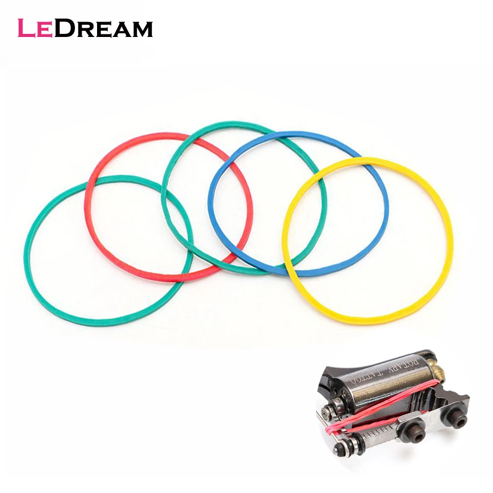 

1 Pack 100pcs Professional Colorful Mixed Colors Tattoo Rubber Elastic Bands Accessories For Tattoo Machine Gun Holder Supplies