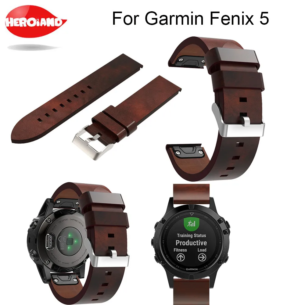 

22mm Easy Fit Watch Strap For Garmin Fenix 5/5 Plus Replacement Watch Band Outdoor Sport Leather Watchband for Garmin Fenix 5