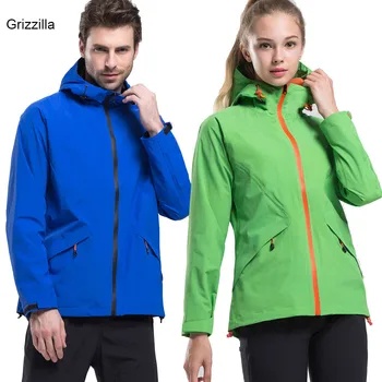

Grizzilla Men and Women Hiking Waterproof Jacket Windbreaker Sport Coats Breathable Chaquetas Camping Windproof Jaqueta