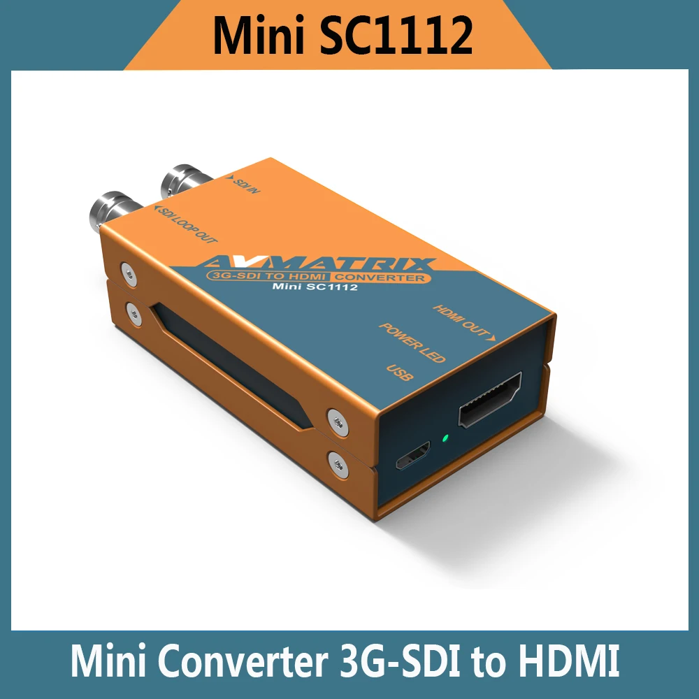 Горячая мини SC1112 Lilliput 3g 1080p HD SDI в HDMI Мини конвертер, Avmatrix 1080i вещательный конвертер