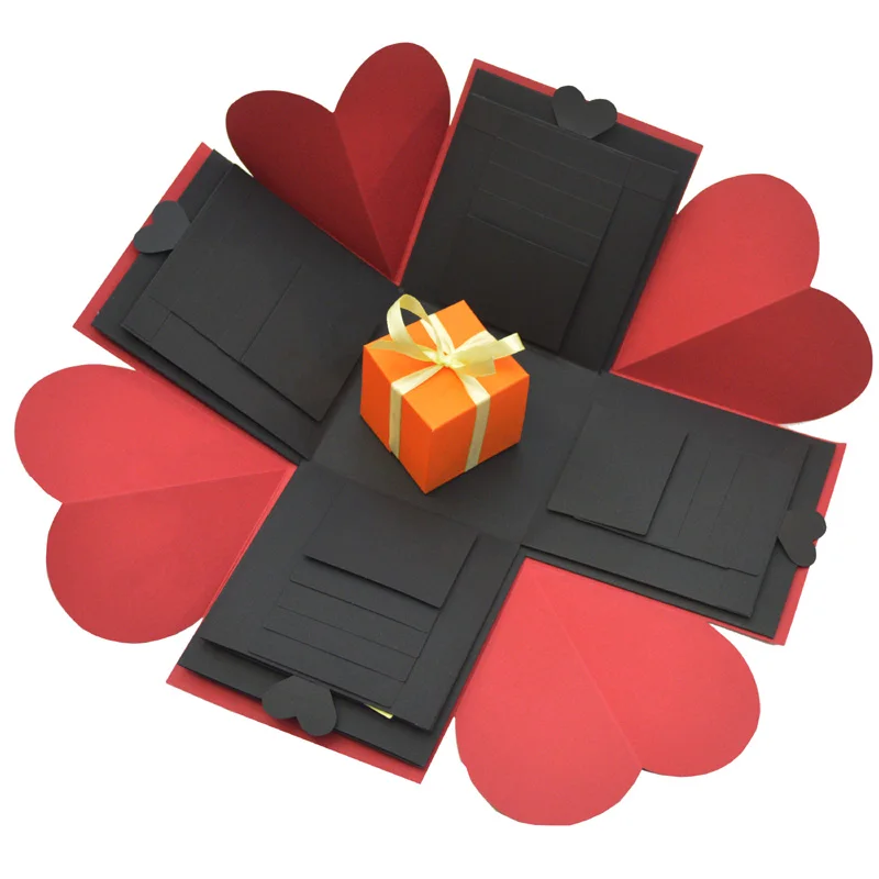Sulalin Diy Взрывная коробка подарок Свадьба бумага подарочная коробка взрыв сюрприз коробка любовь с днем рождения подарок коробки фотоальбом