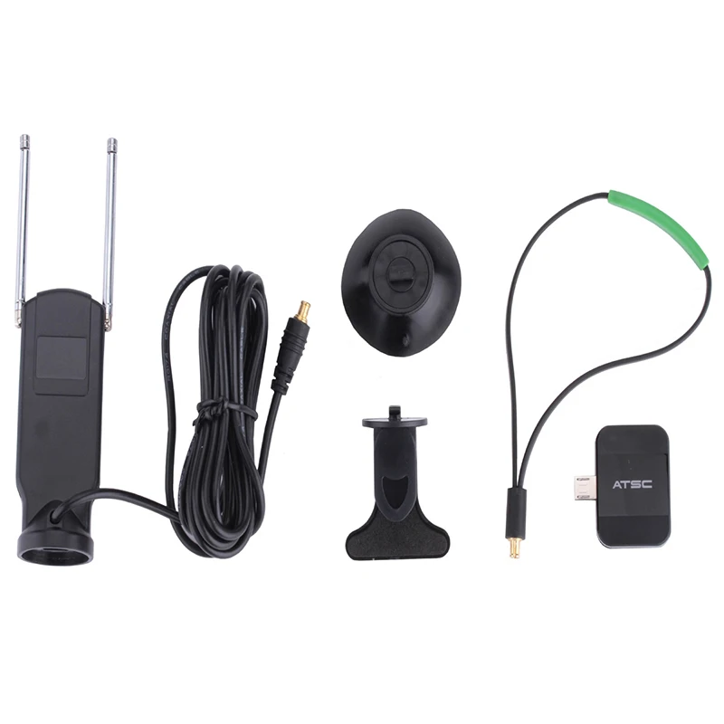 Receptor de TV Digital ATSC de doble antena para ver TV en vivo ATSC en teléfono Android, tableta, sintonizador de TV USB, Pad TV Stick para EE. UU., Canadá|Antena de -