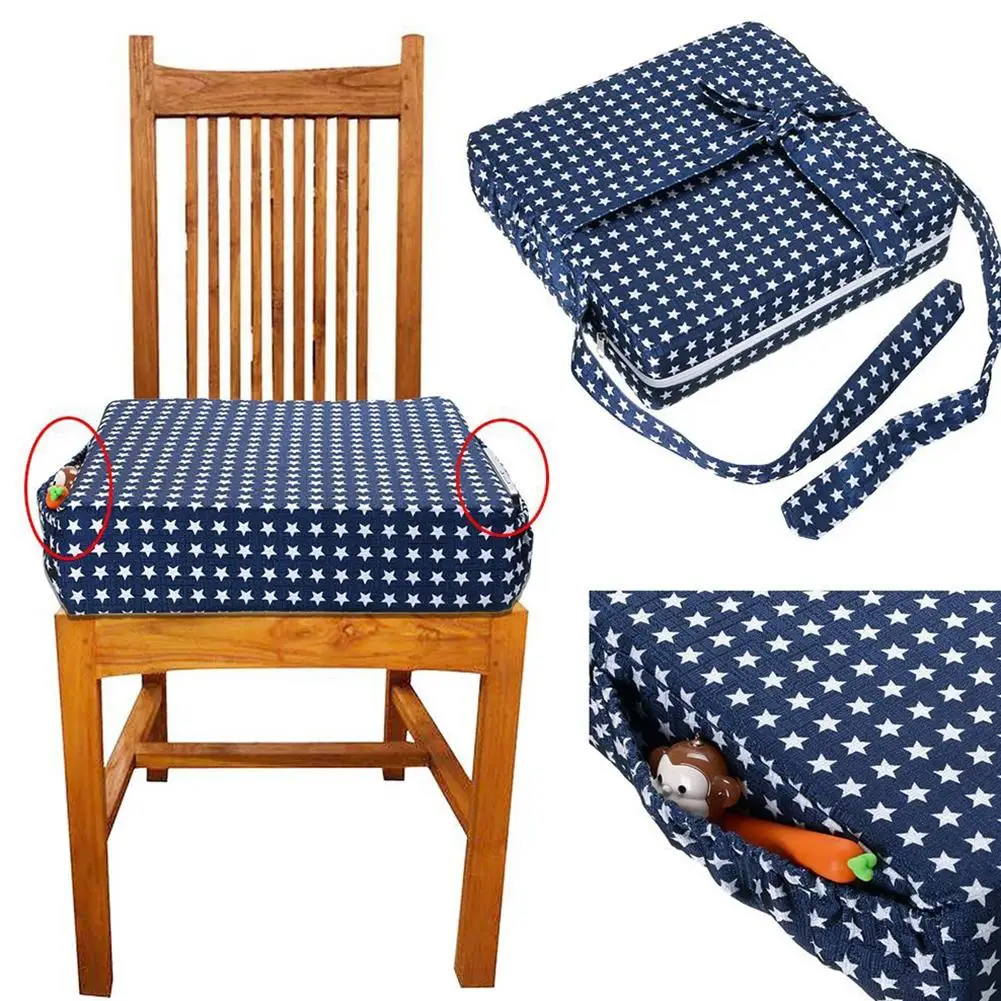 

Star Pattern Baby Dining Chair Cushion Removable Kids Highchair Heightening Pad for baby care